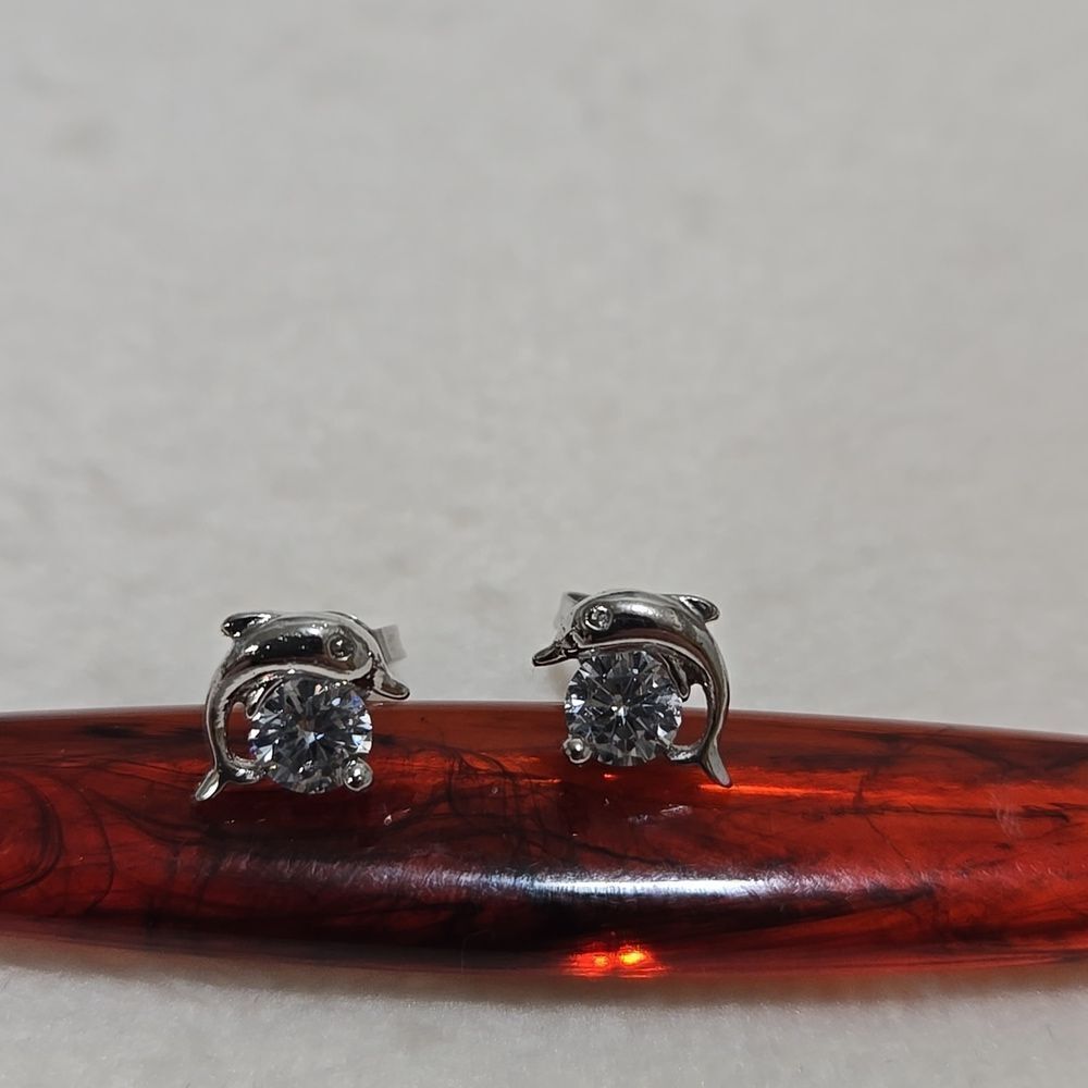 Sterling Silver Dolphin Earrings